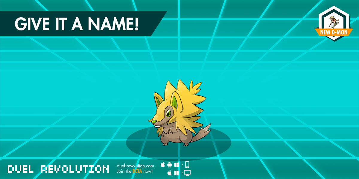 DuelRevolutionI's tweet photo. This electric rodent is still waiting for a name!
Name him now!

Catch it soon in the BETA! https://t.co/0jjYemJp6G https://t.co/BdWKOFGhcs
