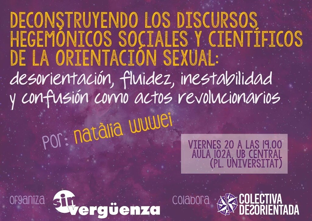 sinverlgbti's tweet photo. Avui @C_Desorientada faran una activitat per deconstruir els discursos hegemònics entorn a la orientació sexual!! https://t.co/NX2pvaYtAf