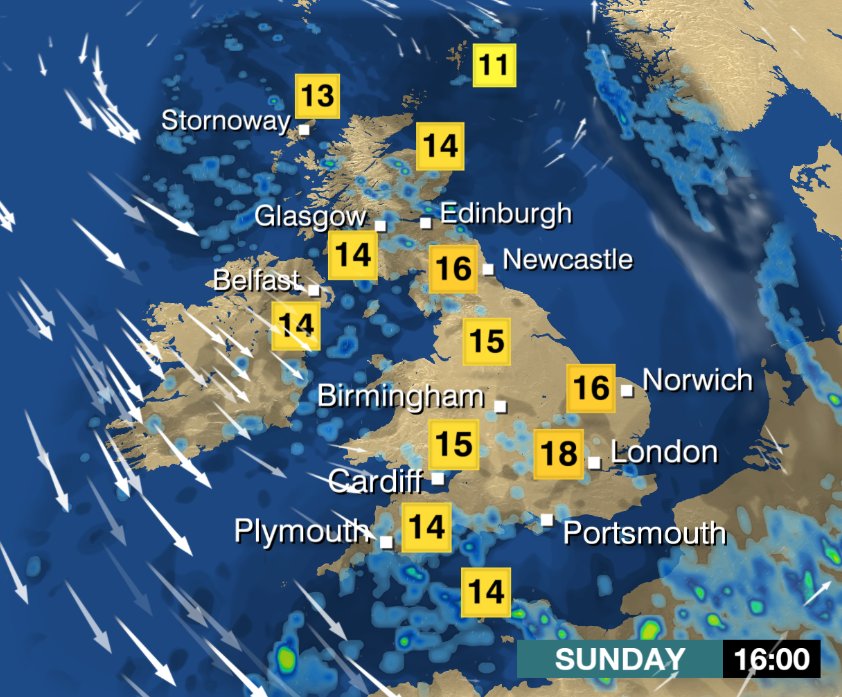 bbcweather's tweet photo. Here's how your weekend weather's looking. Jo https://t.co/xaSl8EoRw7