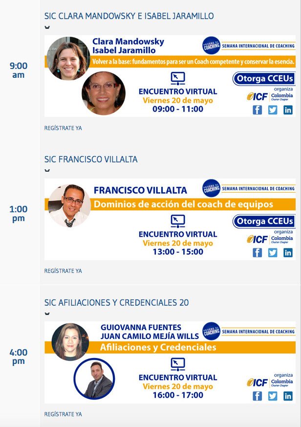 icfcolombia's tweet photo. Hoy cierre de #CoachingWeek2016 https://t.co/qWtCEBj4Pt #FelizViernes https://t.co/WxEIJhp2cI