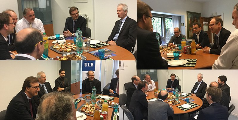 In #Brussels today, <a href="/MinCanadaFA/">@MinCanadaFA</a> Stéphane Dion discusses #Canada-#Belgium relations with Belgian academics