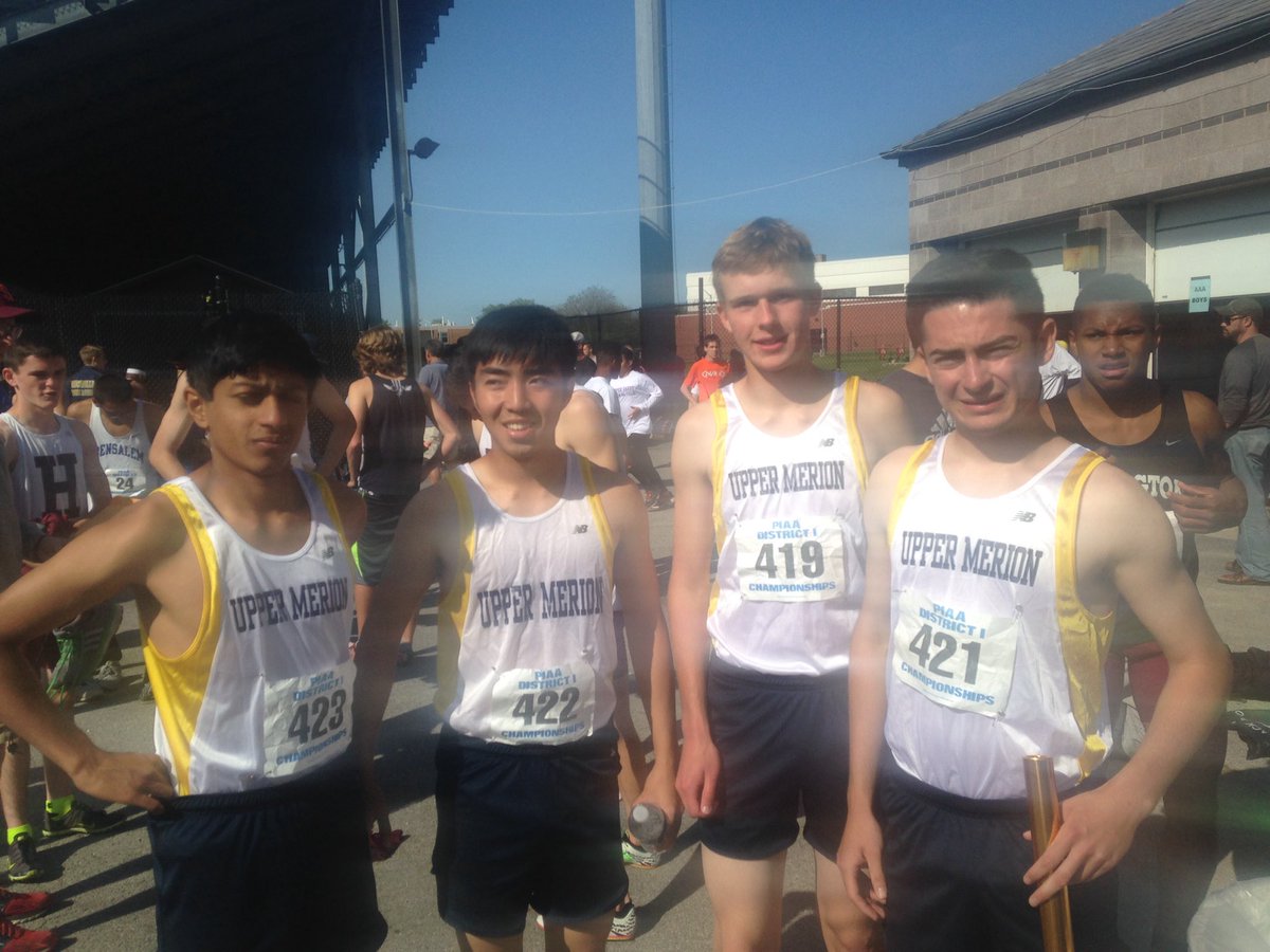 Boys Trk ready for Dist 1 Championships!  Good luck to all athletes today! <a href="/UMsuperfans/">Superfans</a>