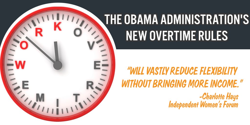 IWF's tweet image. Many salaried workers can kiss job flexibility goodbye thanks to the new #OvertimeRules. shar.es/1d5SBn