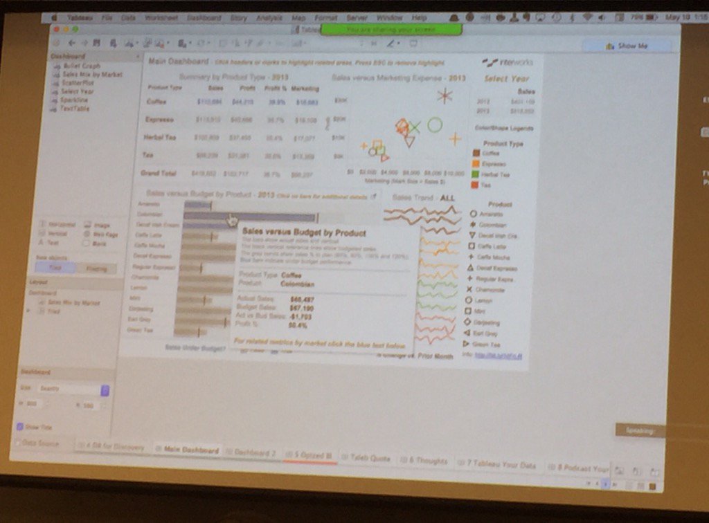 detunedmike's tweet photo. Dan Murray showing off the data interpreter. Literally wrote the book on #tableau #tyd2 @interworks https://t.co/a7MsvtuF1i