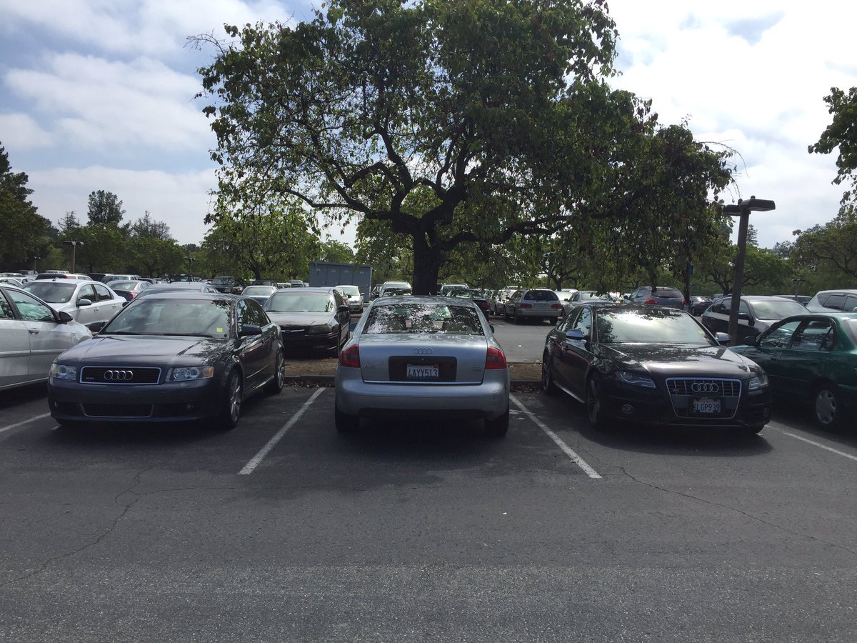 audi__princess's tweet photo. #audia4 #audia6 &amp; #audis4 all lined up at college the other day 🇩🇪 https://t.co/T853SmulAv