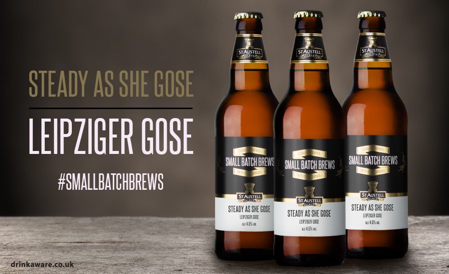 StAustellBrew's tweet photo. Tried #SteadyAsSheGose? Leipzig-style wheat beer has samphire, #Cornish sea salt &amp; coriander https://t.co/0pUIIIyiMI https://t.co/wnXuor7cOc