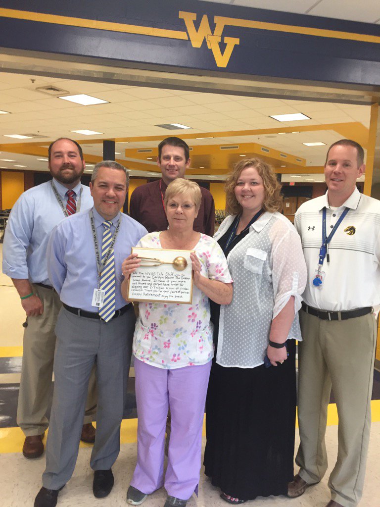wvhs_cafe's tweet photo. Our Principal's tanking Carolyn for 14 years of service at WVHS.   She will always be a MUSTANG! https://t.co/iJKqGBobQu
