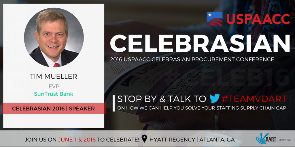 VDartInc's tweet photo. Honored to have #TimMueller @SunTrust as #Celeb16 Speaker. #SupplierDiversity @USPAACC_EF | #VDartInc Don't Miss It! https://t.co/TNWf6v0OMK
