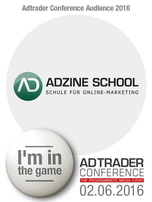 ADZINESCHOOL's tweet photo. JOIN THE PROGRAMMATIC GAME – sehen wir uns am 02. Juni in Berlin auf der Adtrader Conference? #adtrader https://t.co/4kmkZx0soy