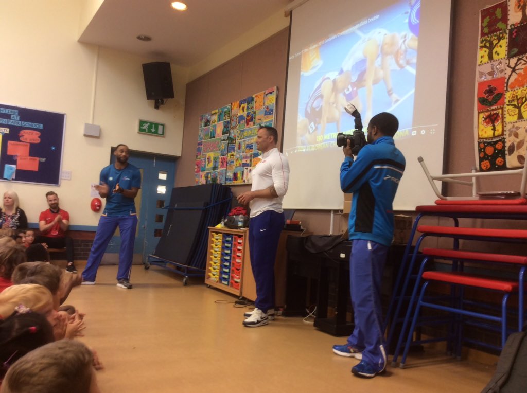 GreenParkMK's tweet photo. Thanks @andyturner110h for an inspiring visit today. MK schools athletics should be a breeze next week https://t.co/Pf9edMi2kM