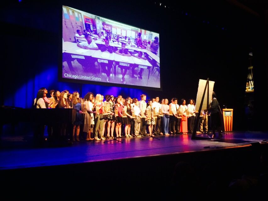 HouseAngklungDC's tweet photo. 50 high school students of School W/out Walls Wash DC, brought audience into tears, WE ARE THE WORLD wt Angklung https://t.co/bXiBiR1vhS