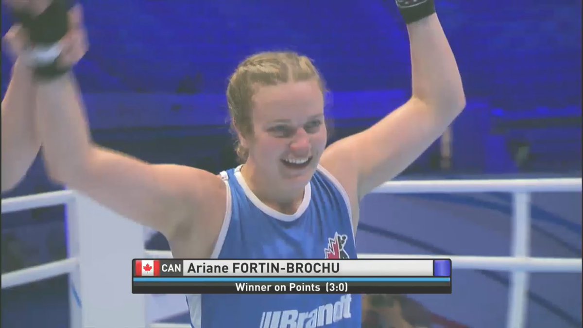 boxing_canada's tweet photo. Result | Résultat 75Kg Ariane FORTIN (CAN) win | gagne 3-0 Shunhyeong KIM (KOR) #AIBAstana2016 #superwomen https://t.co/e7PADmGvmV