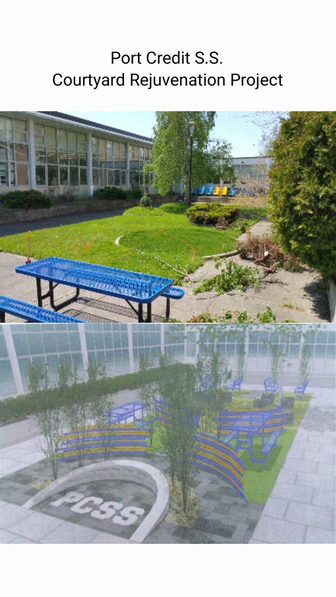 VP4kids's tweet photo. Work on the @PortCreditSS courtyard has begun. Thanks to our Alumni Assoc &amp; School Council for the help @PeelSchools https://t.co/MmcEFhYTED