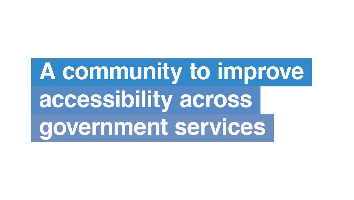 A community to improve accessibility across government services