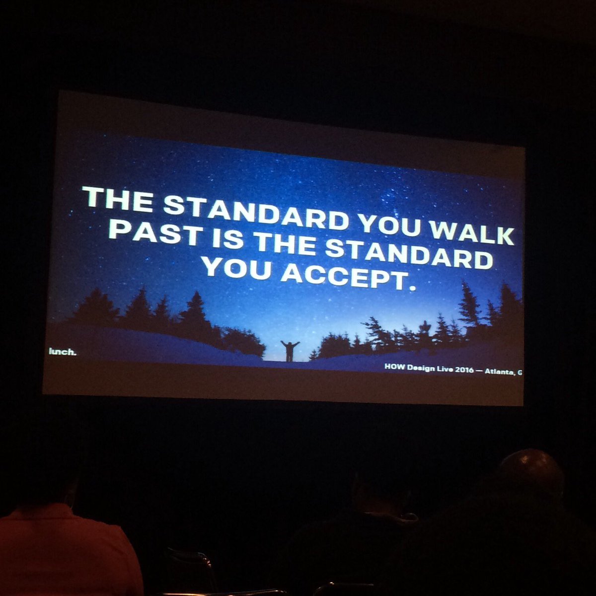 ChansonCreative's tweet photo. "The standard you walk past is the standard you accept" - @mauricecherry #HOWLive #watbd #hownewbies https://t.co/xCFXtmsVjh