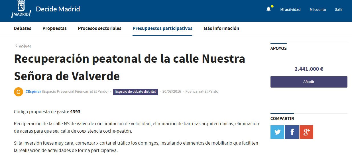 Nuestra Señora de Valverde de prioridad peatonal Nuestra Señora de Valverde de prioridad peatonal