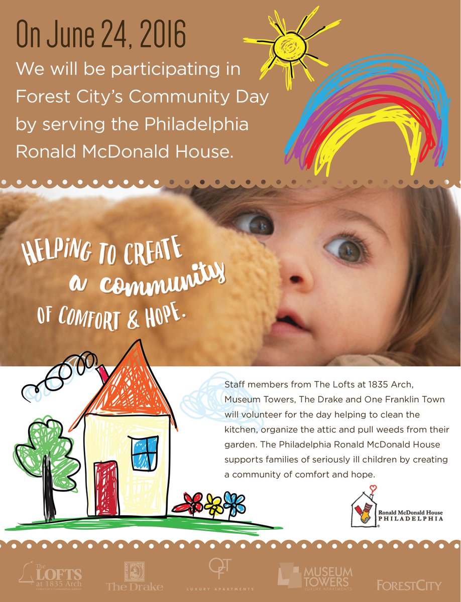OneFranklinTown's tweet photo. #OneFranklinTown is proud to serve @PhilaRMH  this June 24th for #ForestCity's Community Day! https://t.co/Q0MsnR35WS