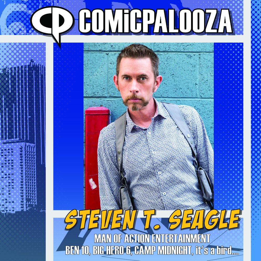 Comicpalooza's tweet image. Joining #Comicpalooza is @StevenTSeagle from @ManOfActionEnt known for @Official_Ben10 and #BigHeroSix from @Disney!