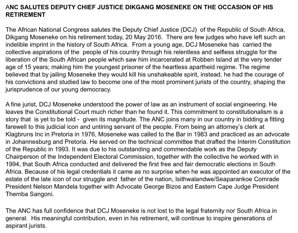 MYANC's tweet photo. ANC STATEMENT ON DEPUTY CHIEF JUSTICE DIKGANG MOSENEKE https://t.co/B7eXK1Reza