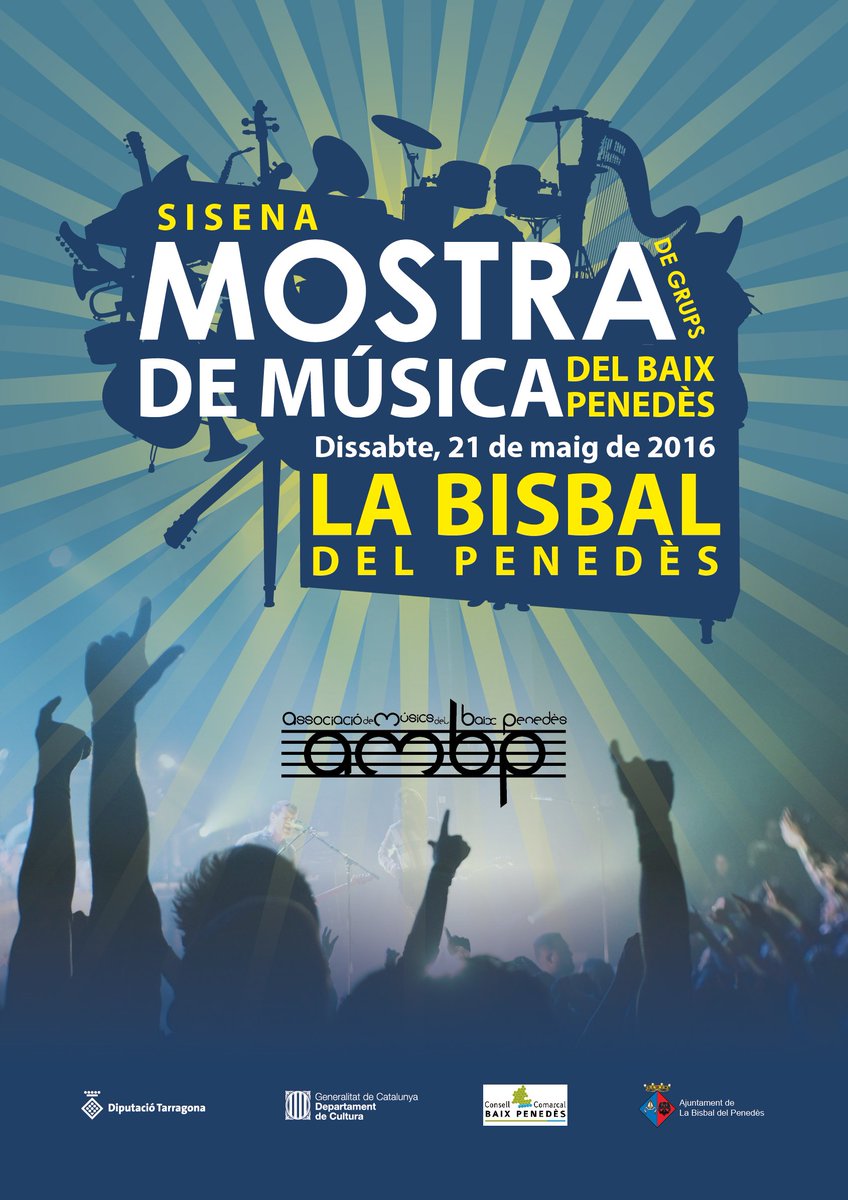 Hey! #Dissabte actuarem amb molts col·legues a la Mostra de #Música del Baix #Penedes a La Bisbal! No us ho perdeu!