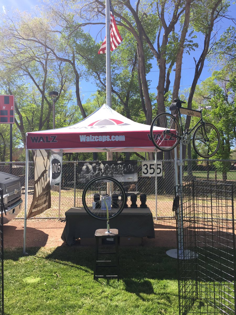 We brought our own flagpole to #outsidesantafe #walzcaps