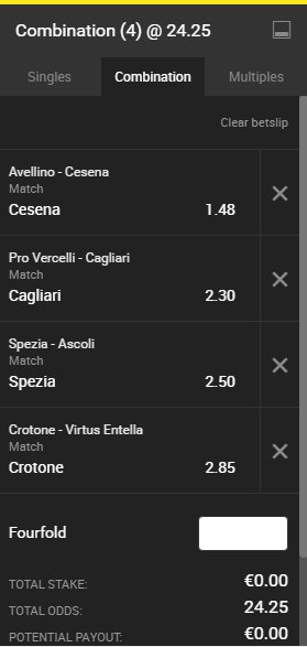 Advies_Toto's tweet photo. Vanavond laatste speeldag in de Serie B, Italië. Een leuke voorspelling, zijn jullie het eens? #totovoorspellingen https://t.co/0yGjs96nKk