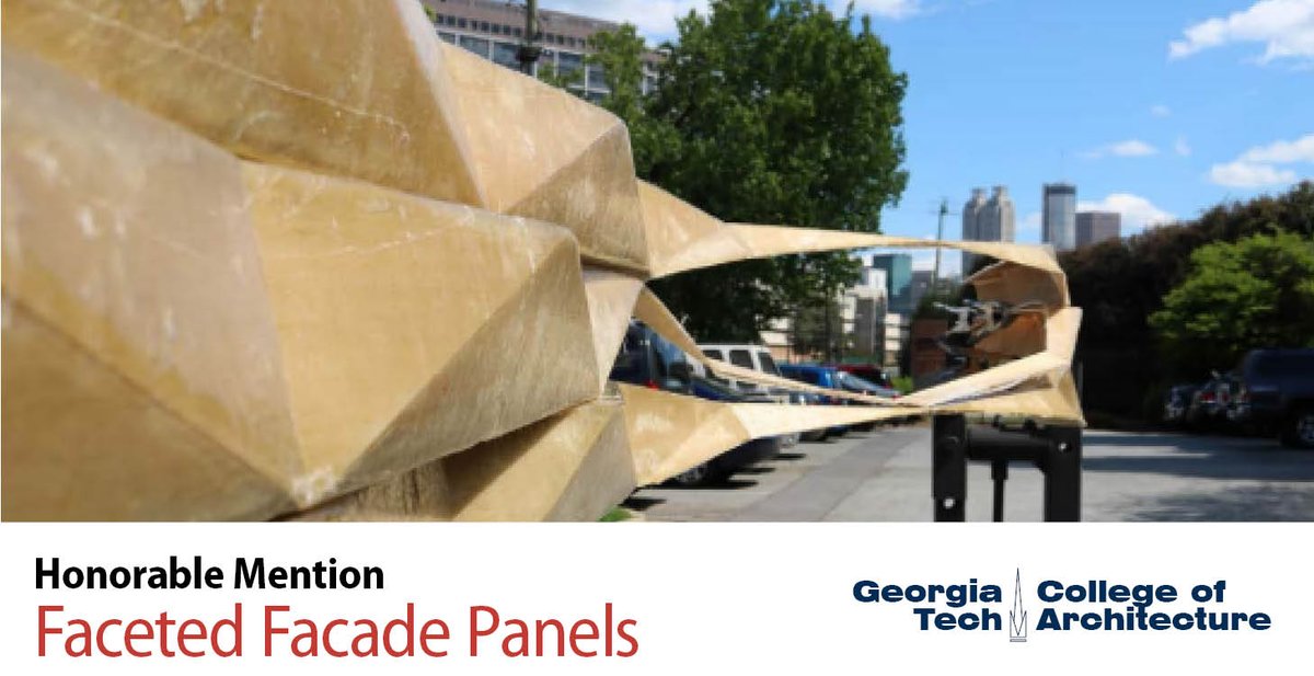CompositeBuild's tweet image. Check out @GeorgiaTech team's Faceted Façade Panel project: goo.gl/f5PnZ5 Booth 2401 #AIACon16