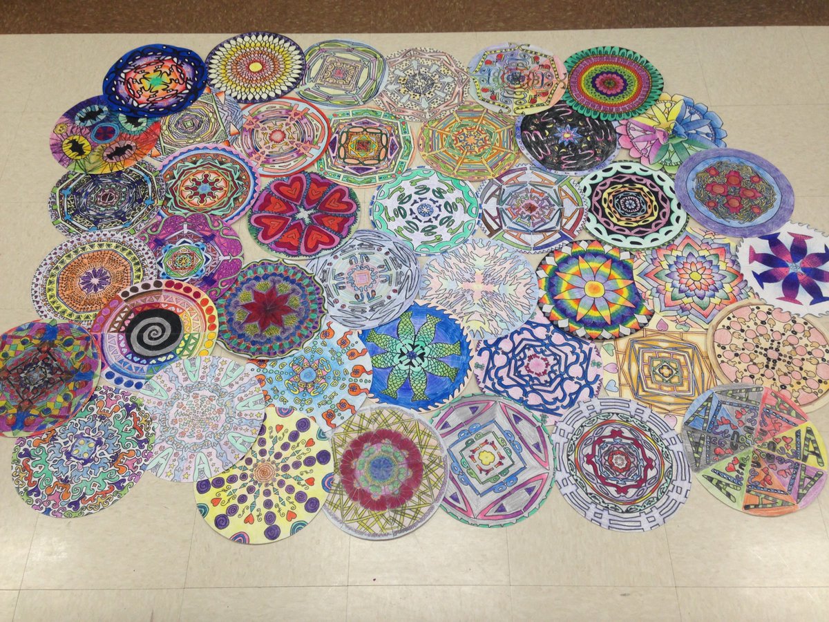 cotewitt5's tweet photo. #WMSedchat 

7th grade radial designs! https://t.co/0KezGKLBu8
