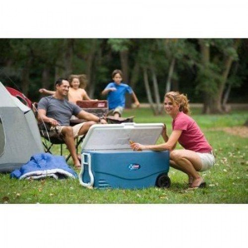 dhampton's tweet photo. Coleman Wheeled Ice 100 Qt Chest Cooler Tow Handle Wheels Blue New Ice Camping   : https://t.co/6paOgkU8EX https://t.co/neUaCXra6k