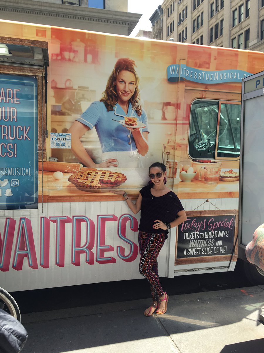 alyvan's tweet photo. With my fav musical truck getting some treats @broadwaycom @WaitressMusical https://t.co/lPzg1sVAqb