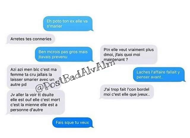 postbadAlvAlm's tweet photo. "J'ai trop fait l'con bordel moi c'est elle que jveux" ➰ https://t.co/26LZgqKiig