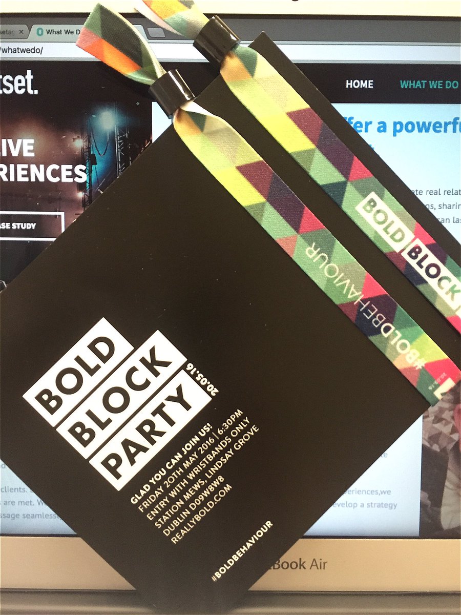 outsetagency's tweet photo. Getting in the mood for #boldbehaviour at tonight's block party, thanks to @aboldmove βΊοΈ #FridayFeeling #Marketing https://t.co/NJTn6cfudc