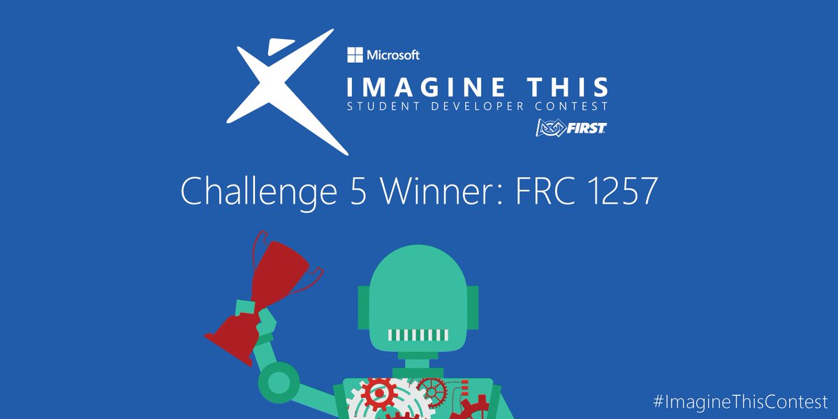 FRCTeams's tweet photo. Congratulations to team @FRC1257 for winning Challenge 5 of the #imaginethiscontest #FRC1257 #omgrobots https://t.co/mvZquP3Juh