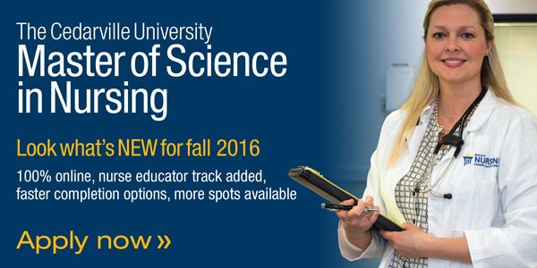 .<a href="/CedarvilleNSG/">Cedarville Nursing</a> updates M.S.N. program for fall 2016! There's still time to apply! cedar.to/8SdXje
