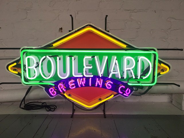 How cool is this <a href="/Boulevard_Beer/">Boulevard Brewing Co.</a> neon sign? We are giving it away next – get your #HopfestKC photos posted SOON!