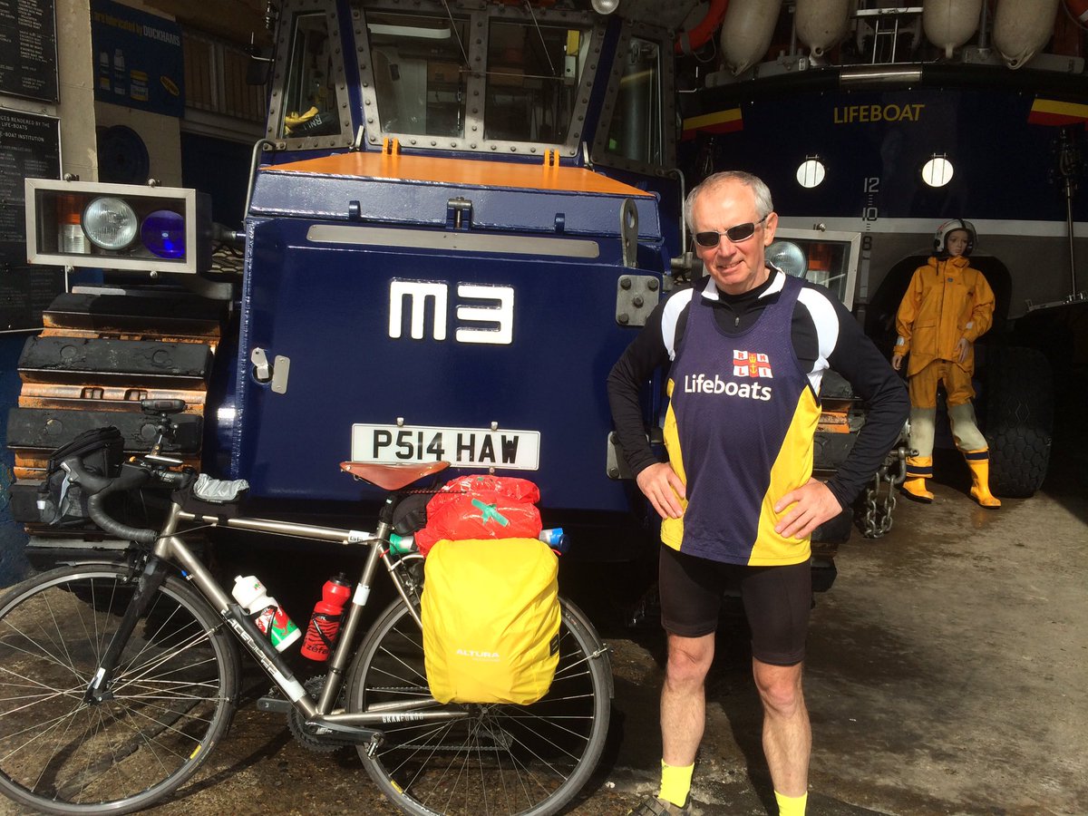 Steve called <a href="/BridlingtonRNLI/">Bridlington RNLI</a> today he's visiting all237 stations on his bike to raise money rnlicoastalcycleride.com