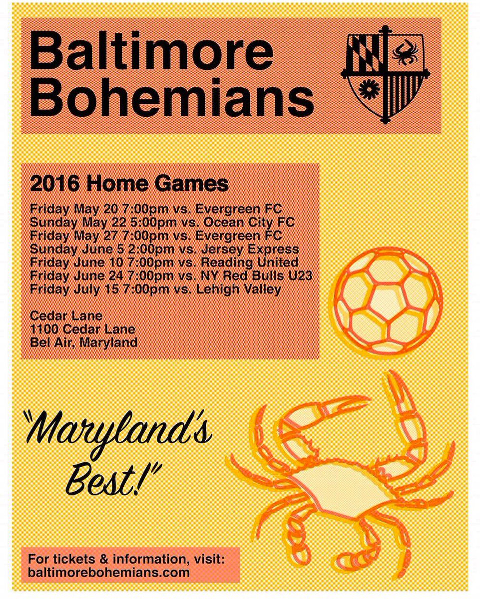 BaltimoreBohs's tweet photo. TONIGHT! The Bohs host @EvergreenFC_ in our home opener! 7:00pm at Cedar Lane in Bel Air. https://t.co/1LOgouLjS8