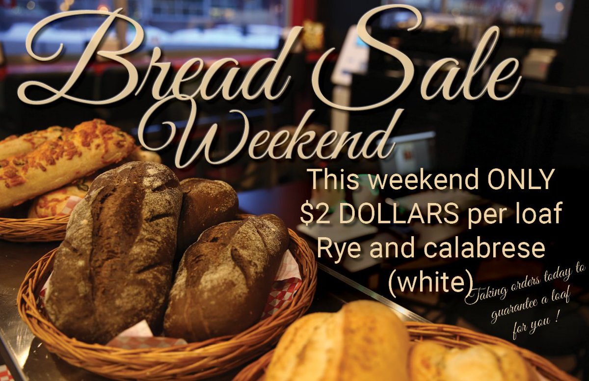 Tomorrow we are doing it again!  Bread sale weekend $2 per loaf thx for such a great response last weekend! #RedDeer