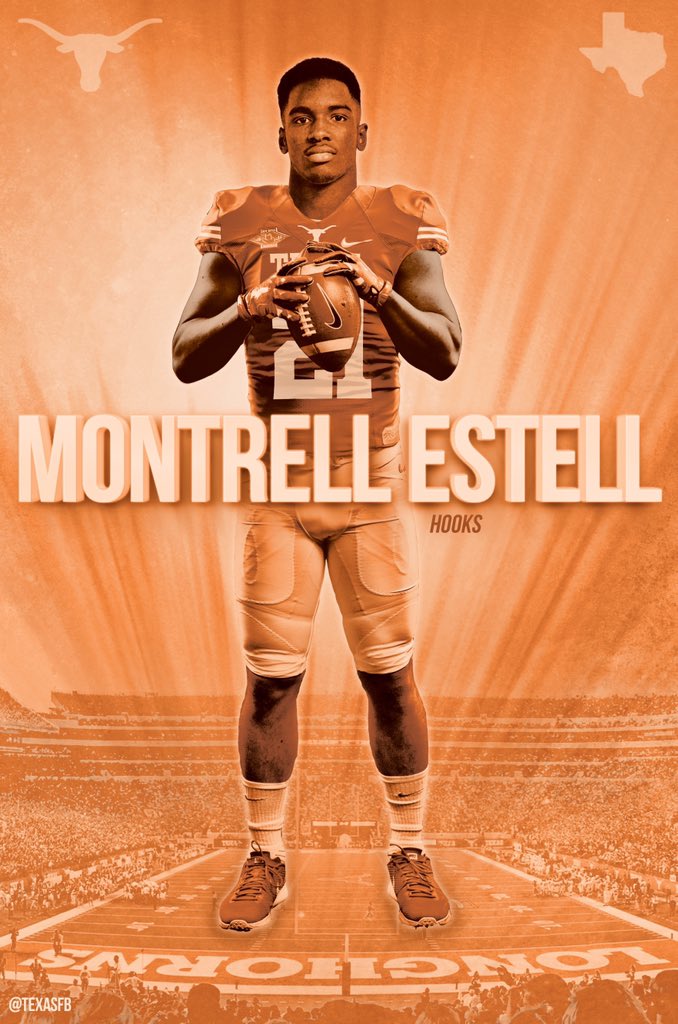 montrellestell's tweet photo. Blessed to say I have committed to the University of Texas!!🐂  #Hookem https://t.co/GQ9XIRgDaO