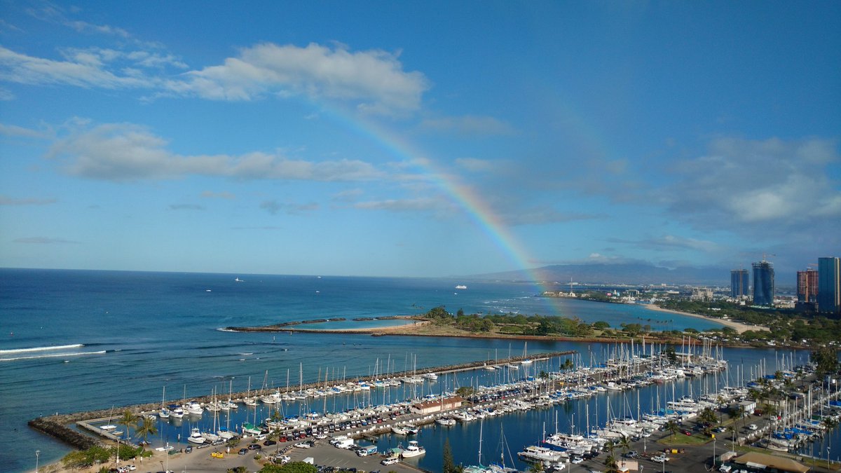 Wonderful morning in Hawaii.  Taken from hotel room balcony overlooking the Pacific ocean.