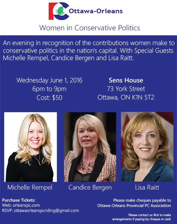 Don't forget to buy your tickets today!! #WomeninPolitics #OrleansFundraiser <a href="/OntarioPCParty/">Ontario PC Party</a>