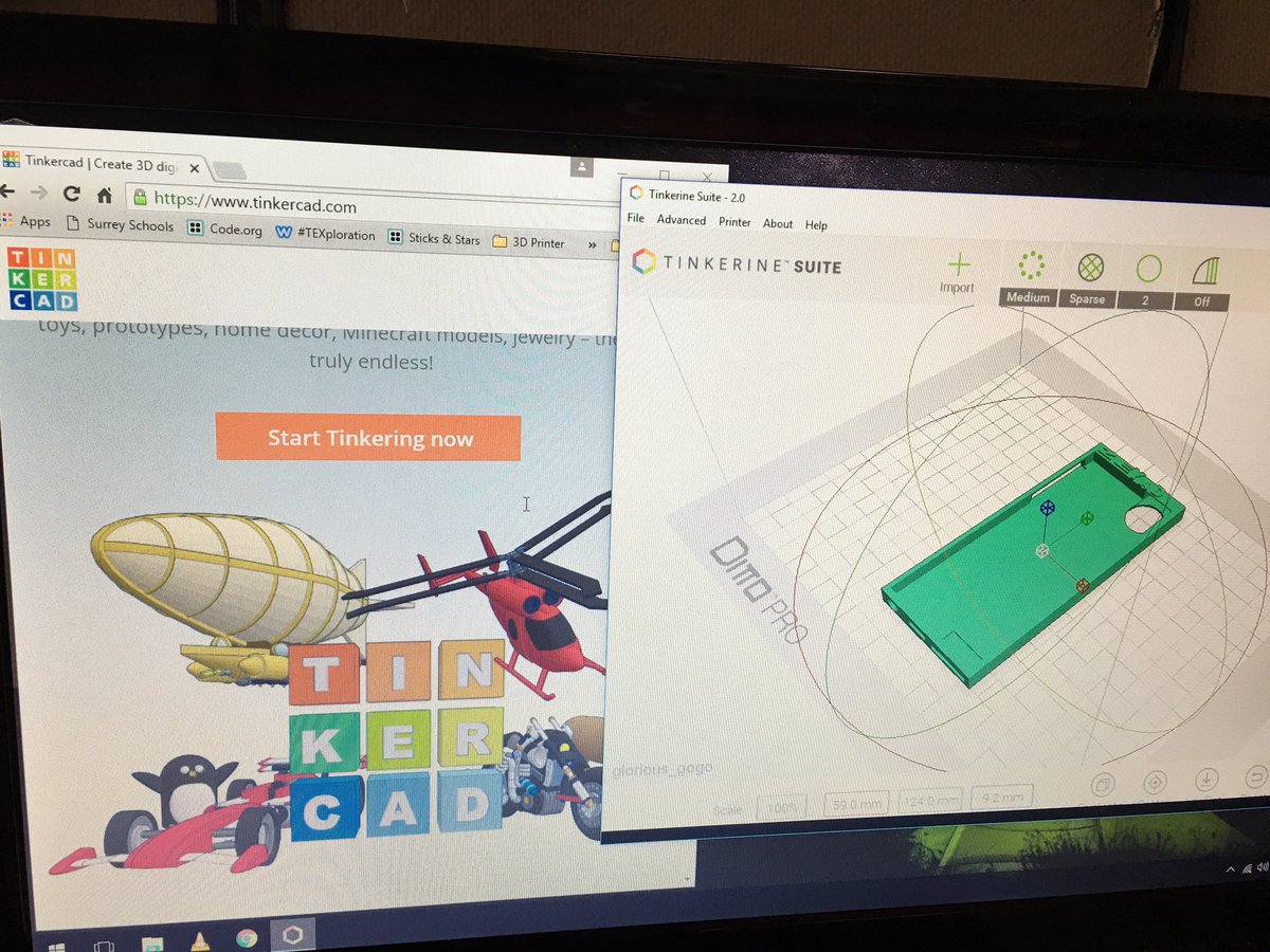 DivisionW's tweet photo. Gr7 Stdnt @SHECommons needs iPod cse ths mrng. Uses @tinkercad &amp; @tinkerines 2 #3dprint in <1 hr #sd36learn #micdrop https://t.co/nOfw2NeLyD