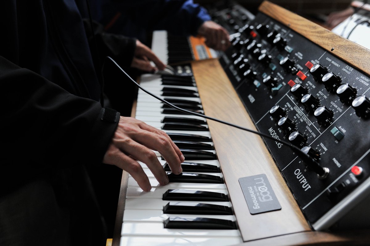 Moogfest's tweet image. A legend returns. Pilot-production run of the new #ModelD available through @guitarcenter only at the #MoogStore