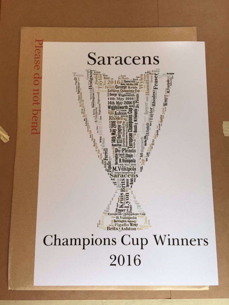 RugbySaracens's tweet photo. We're giving this print to a follower straight after the match on Saturday.
RT &amp; follow @AGT79 for chance to enter. https://t.co/nAnpQoaFmO