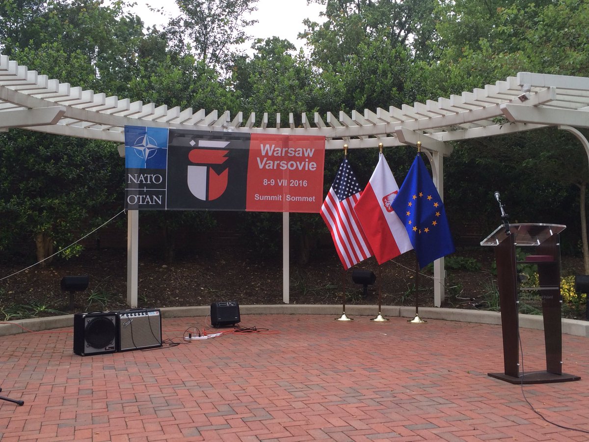 PolishEmbassyUS's tweet photo. We're getting ready to celebrate #PolishConstitutionDay! A great occasion to promote upcoming @NATOsummits in Warsaw https://t.co/vaMUPYfMo3