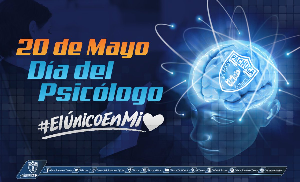 Tuzos's tweet photo. Hoy celebramos el día del Psicologo, a todos ellos les envíamos nuestra más cordial felicitación. 

#ElÚnicoEnMi💙 https://t.co/kJyJ6UeUJO