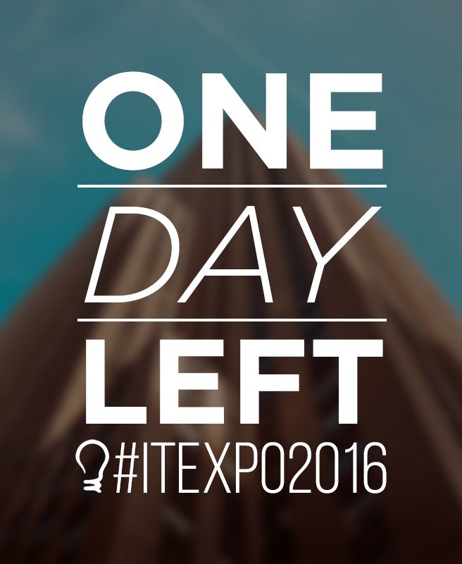 ONE DAY LEFT. Tickets will be available at the door.
Room 235 at UTM's Instructional Centre at 10 AM! 
#ITExpo2016
