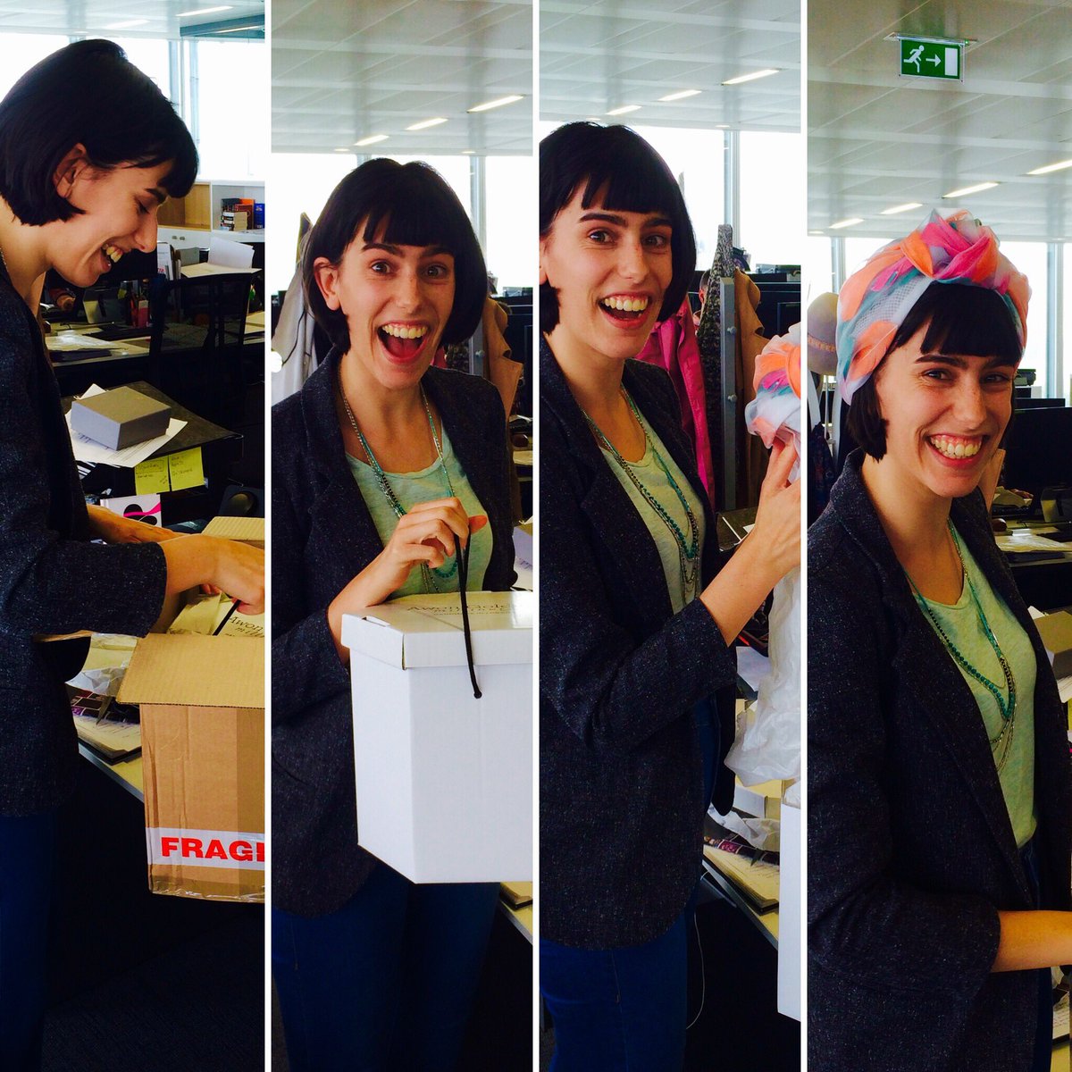 Today my hat for the Derby got delivered and <a href="/AvonBooksUK/">Avon Books UK</a> captured all of the emotions...