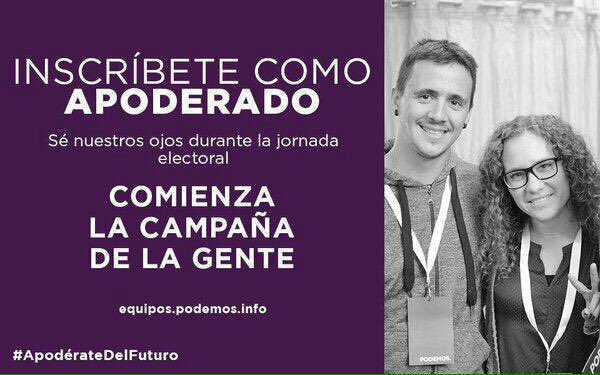 podemosvq's tweet photo. Inscríbete como Apoderado en: https://t.co/UWyYMG37qu y vive la campaña de tu vida desde dentro.
#ApoderateDelFuturo https://t.co/60l39VsyFo