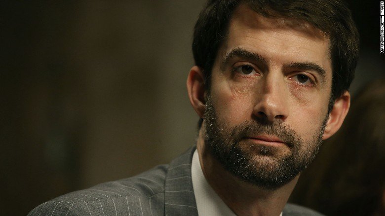 CNN's tweet image. Sen. Tom Cotton: "We have an under-incarceration problem" cnn.it/1YJqBOG